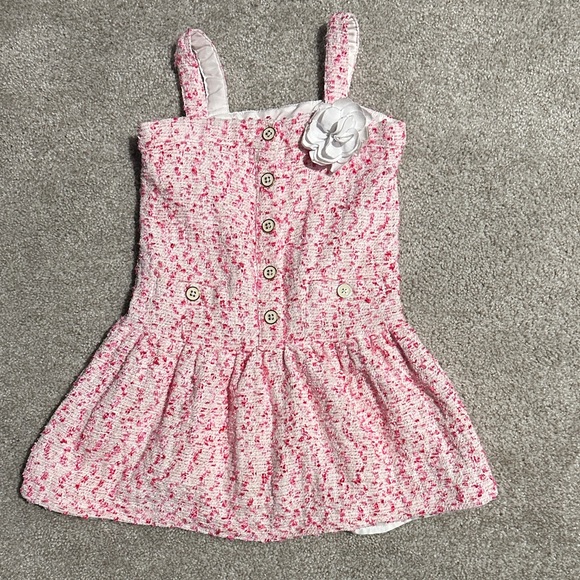 Janie and Jack Other - Janie and Jack Pink and Tweed Tunic Dress